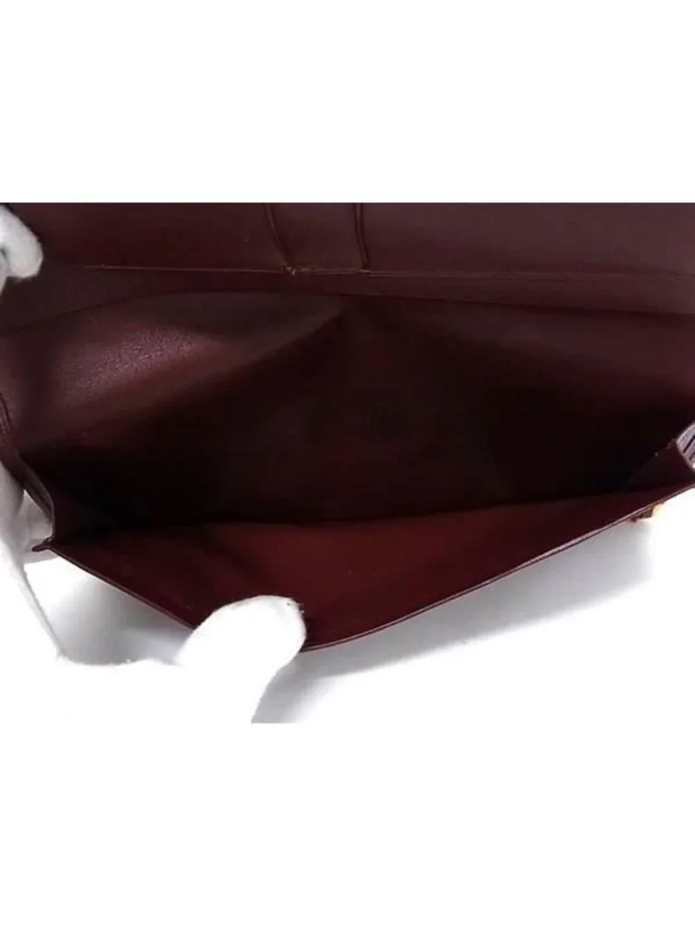 Cartier Wallet Must Line Bordeaux Leather Bifold Billfold